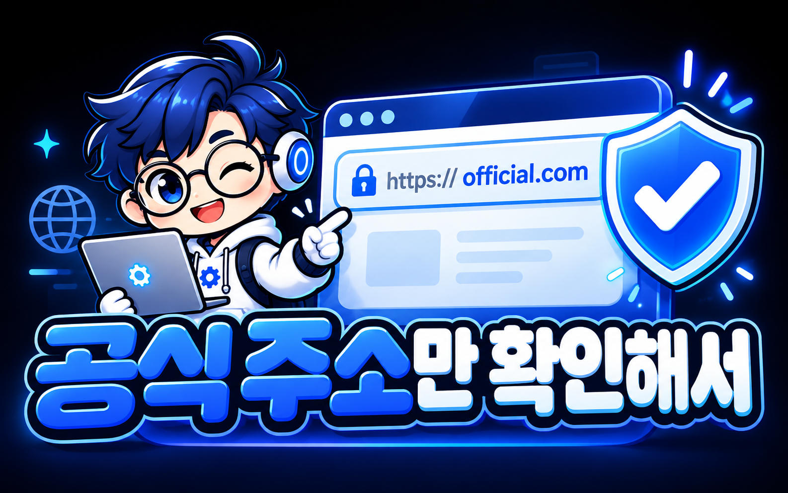 공식 도메인과 보안 연결을 확인하는 방법을 담은 공돌이 안내 이미지